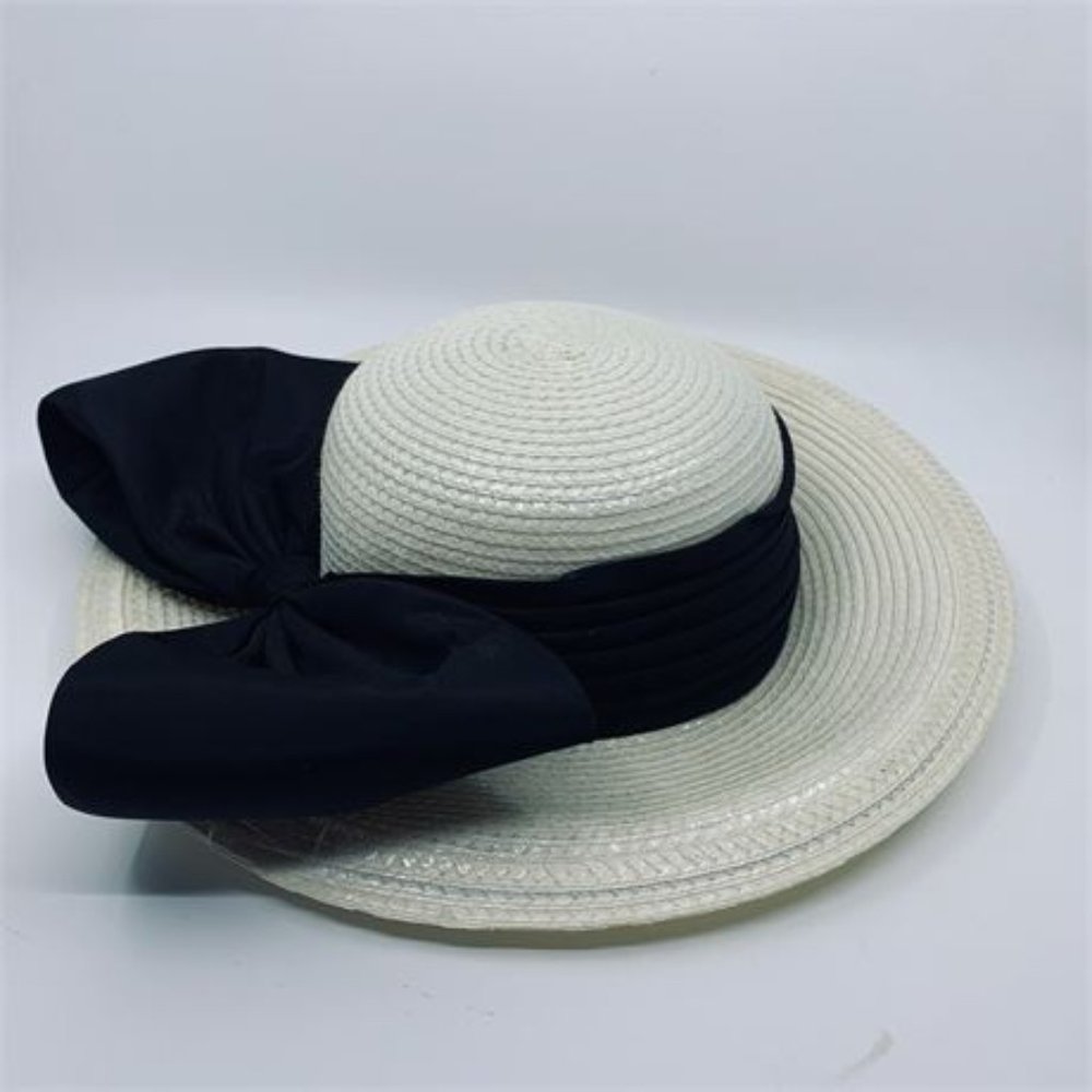 Vintage DON ANDERSON for Saks Fifth Avenue Straw Derby Hat
